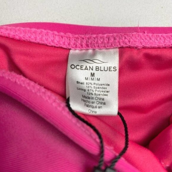 NWT OCEAN BLUES Adjustable Straps Bandeau One Piece Swimsuit Sz Medium - Picture 3 of 3